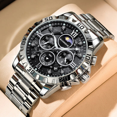 Automatic Non-mechanical Watch Steel Belt Waterproof Quartz Watch Men's Watch
